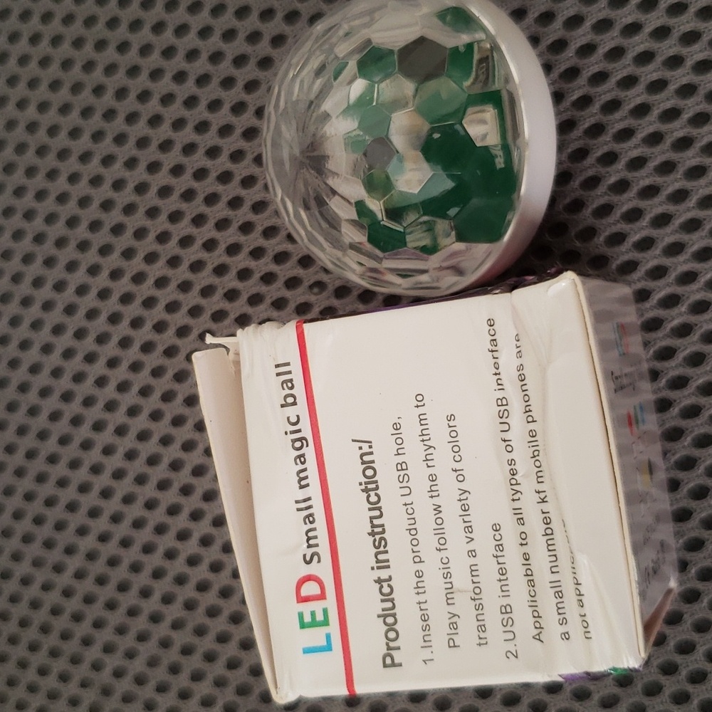 LED Small Magic Ball RGB LED Light USB New in Box - Picture 4 of 5